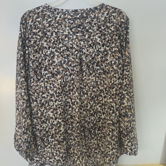 Talbots Women's Petites Blouse Split Neck Pintuck Long Sleeve Size 2XL Flowy - Picture 8 of 10